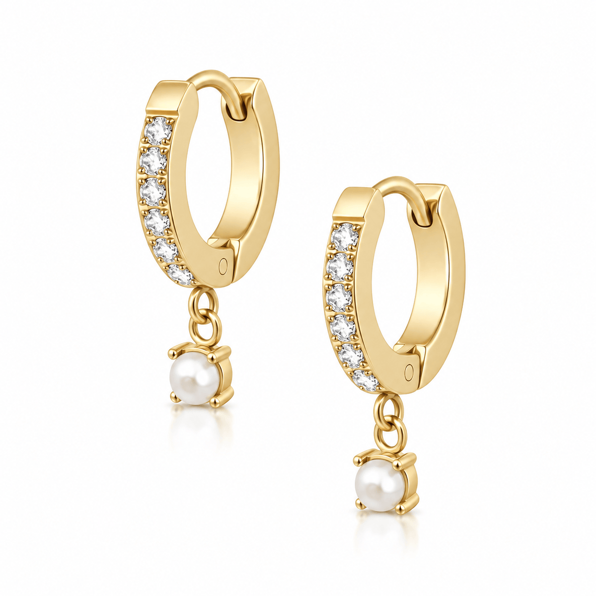 Priscilla Pearl Hoop Earrings