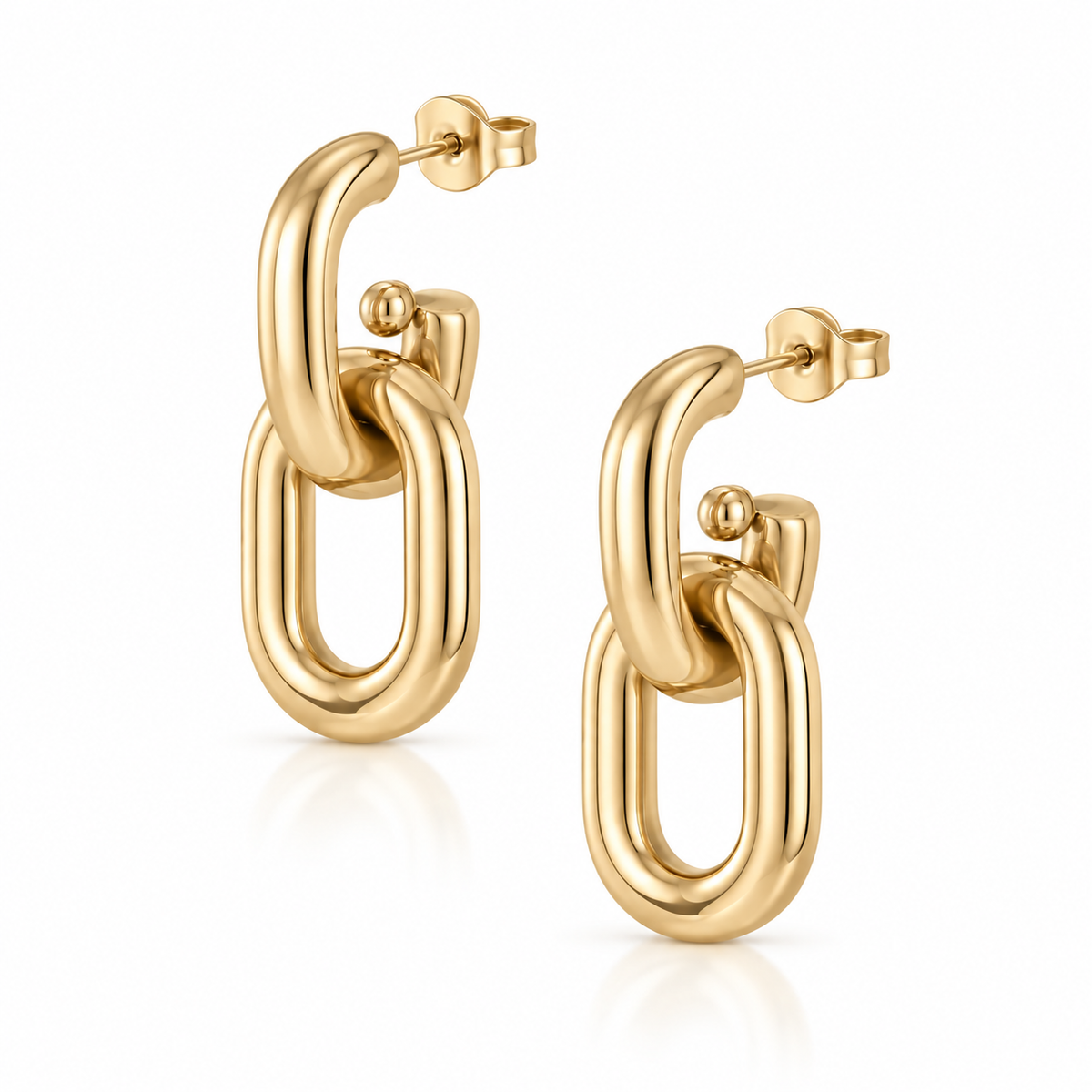 Interlock Stud Earrings