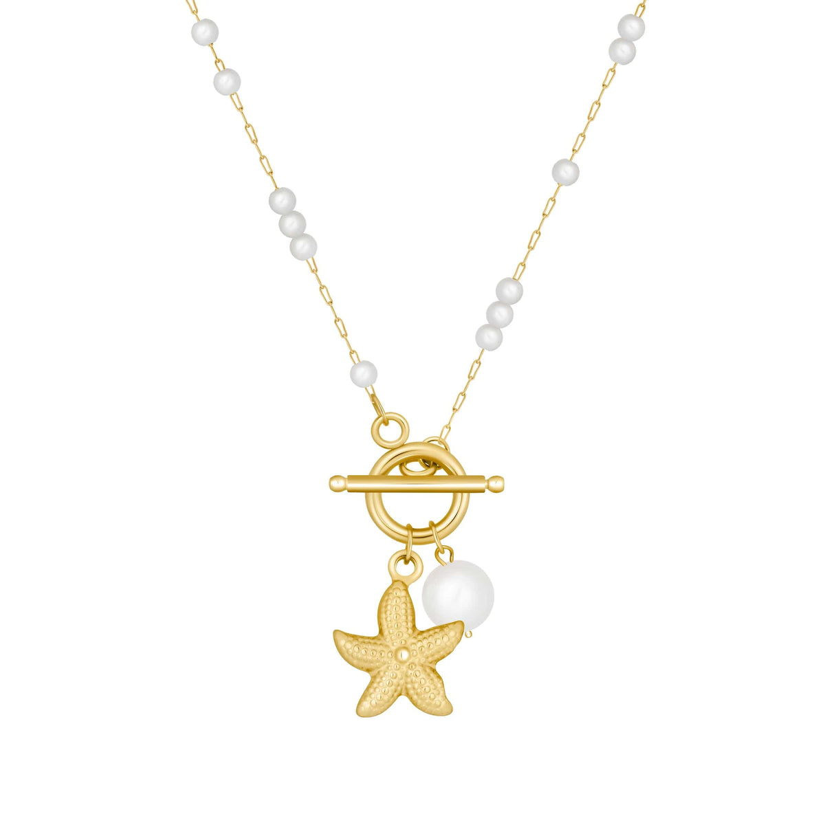 Bohomoon Stainless Steel Aloha Pearl Necklace