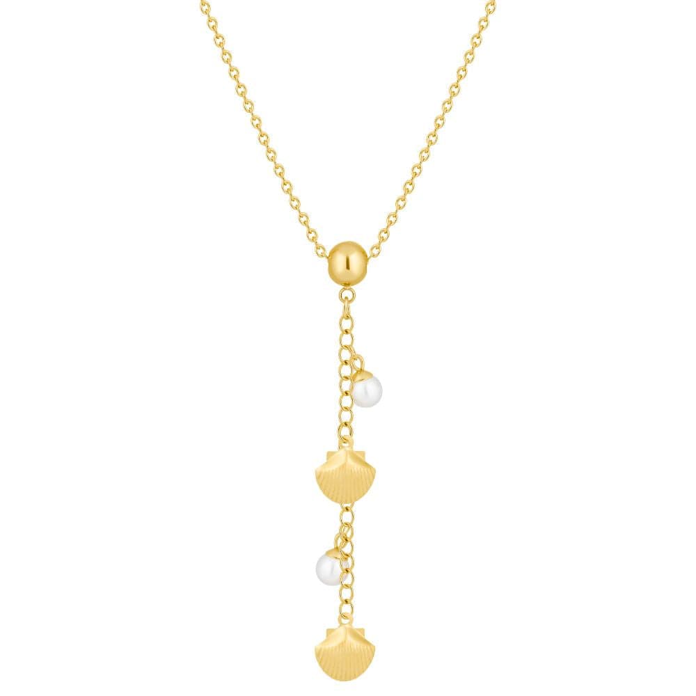 Bohomoon Stainless Steel Aqua Pearl Necklace