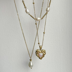 Bohomoon Stainless Steel Avril Pearl Necklace