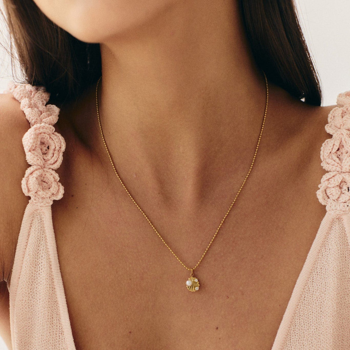 Bohomoon Stainless Steel Baby Shell Necklace