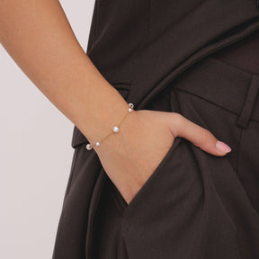 Bohomoon Stainless Steel Abbie Pearl Bracelet