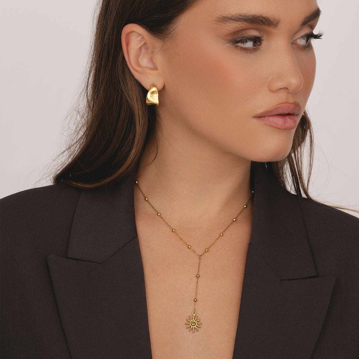 Bohomoon Stainless Steel Adley Lariat Necklace