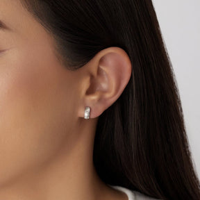 Bohomoon Stainless Steel Aimee Huggie Hoop Earrings