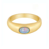 BohoMoon Stainless Steel Aisha Opal Ring Gold / US 6 / UK L / EUR 51 (small)