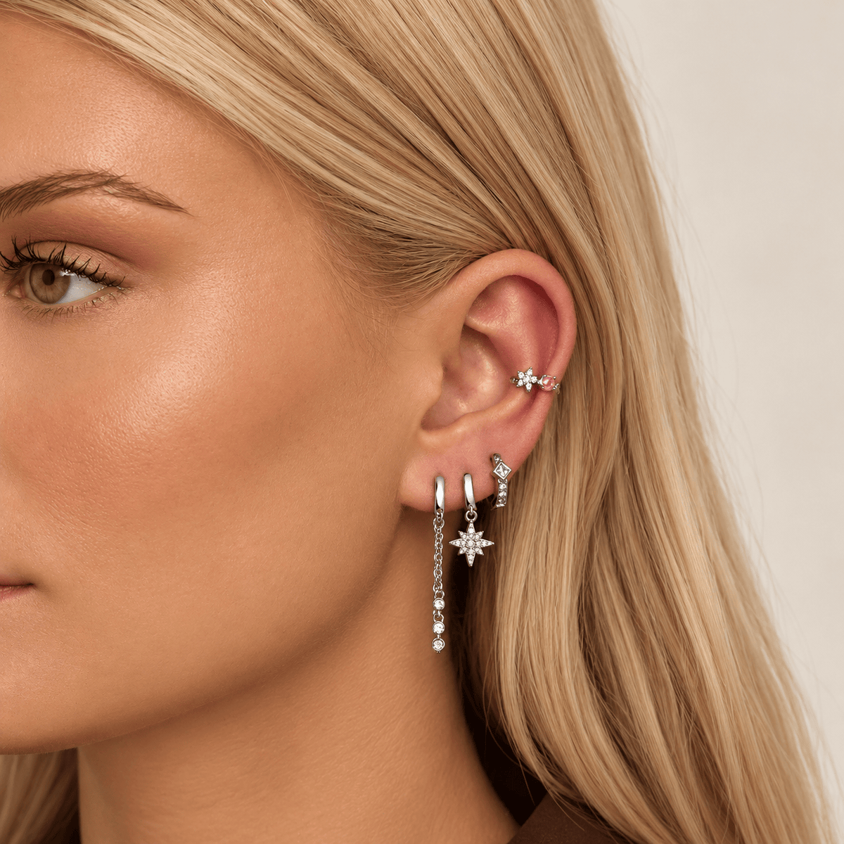 Bohomoon Stainless Steel Alessia Hoop Earrings