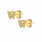 BohoMoon Stainless Steel Alexandria Stud Earrings Gold