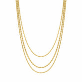 BohoMoon Stainless Steel Align Layered Necklace Gold