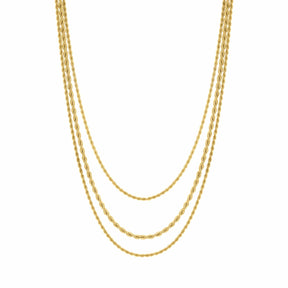 BohoMoon Stainless Steel Align Layered Necklace Gold