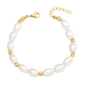 BohoMoon Stainless Steel Aloha Pearl Bracelet