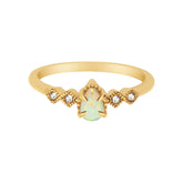 BohoMoon Stainless Steel Alyssa Opal Ring Gold / US 5 / UK J / EUR 49 (x small)