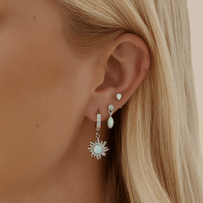 Bohomoon Stainless Steel Amanda Opal Stud Earrings