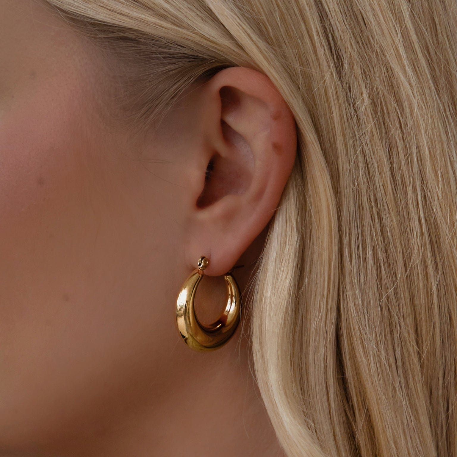 BohoMoon Stainless Steel Ana Hoop Earrings Gold