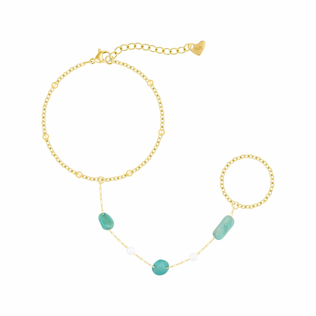 Bohomoon Stainless Steel Angelic Hand Chain Bracelet