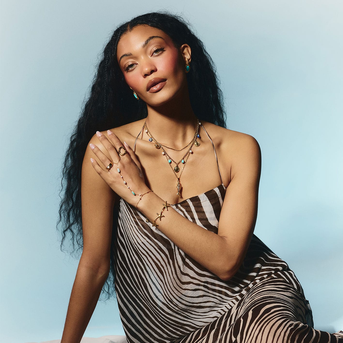 Bohomoon Stainless Steel Angelic Hand Chain Bracelet