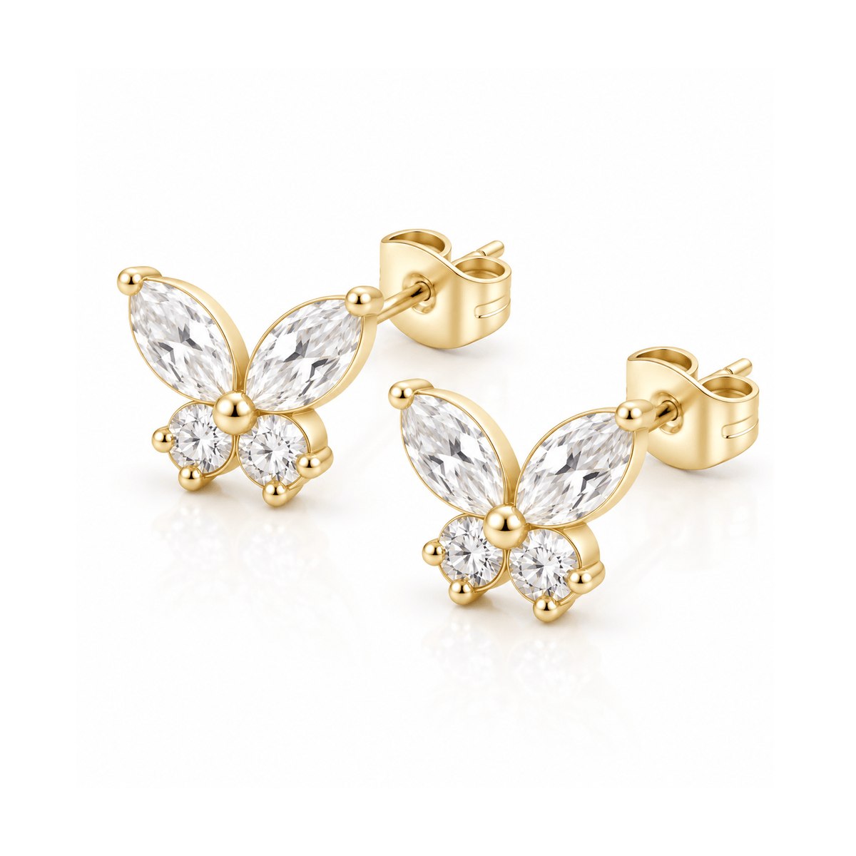 Bohomoon Stainless Steel Antonia Butterfly Stud Earrings