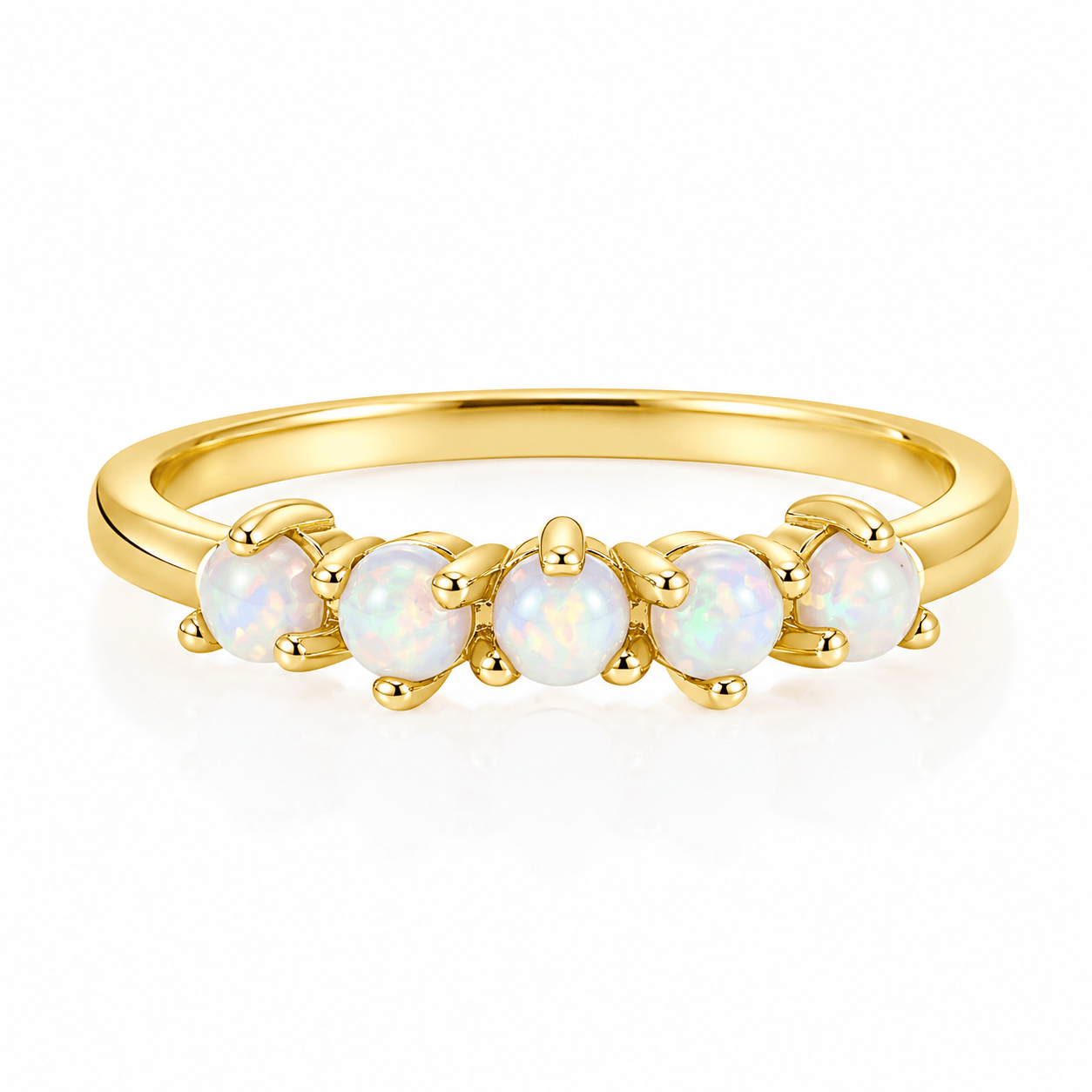 Bohomoon Stainless Steel Arctic Opal Ring