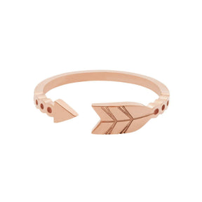 BohoMoon Stainless Steel Arrow Ring Rose Gold / US 4 / UK H / EUR 46 / (xxsmall)