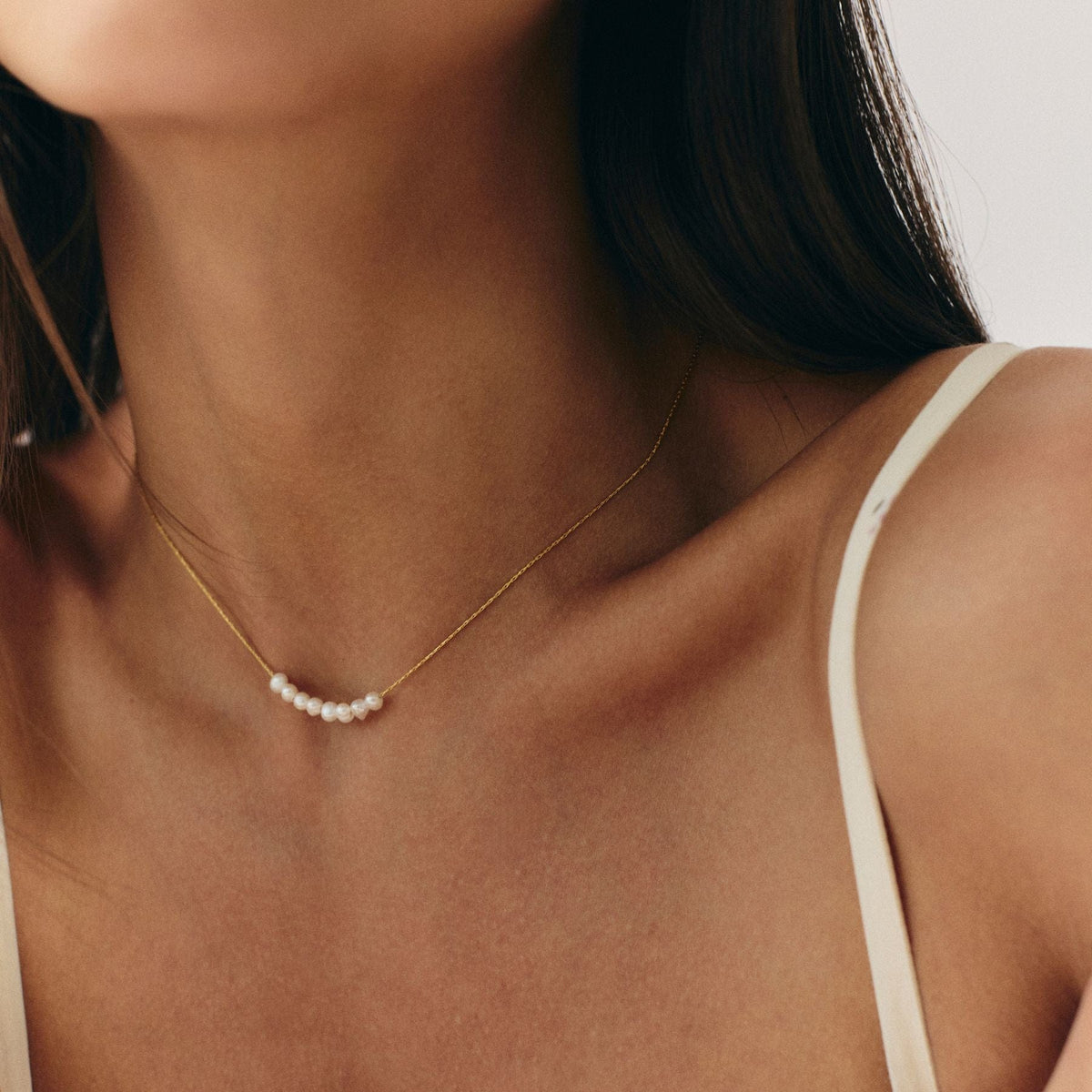 Bohomoon Stainless Steel Aruba Pearl Necklace