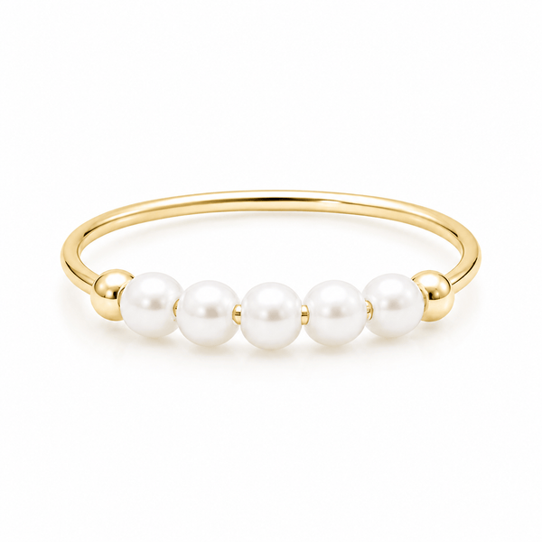 Bohomoon Stainless Steel Aruba Pearl Ring