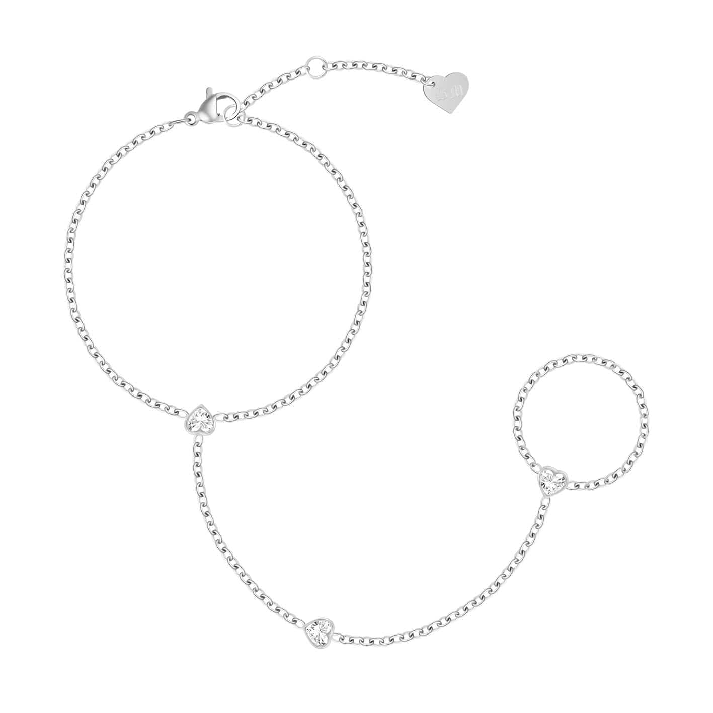 Bohomoon Stainless Steel Aster Hand Chain Bracelet