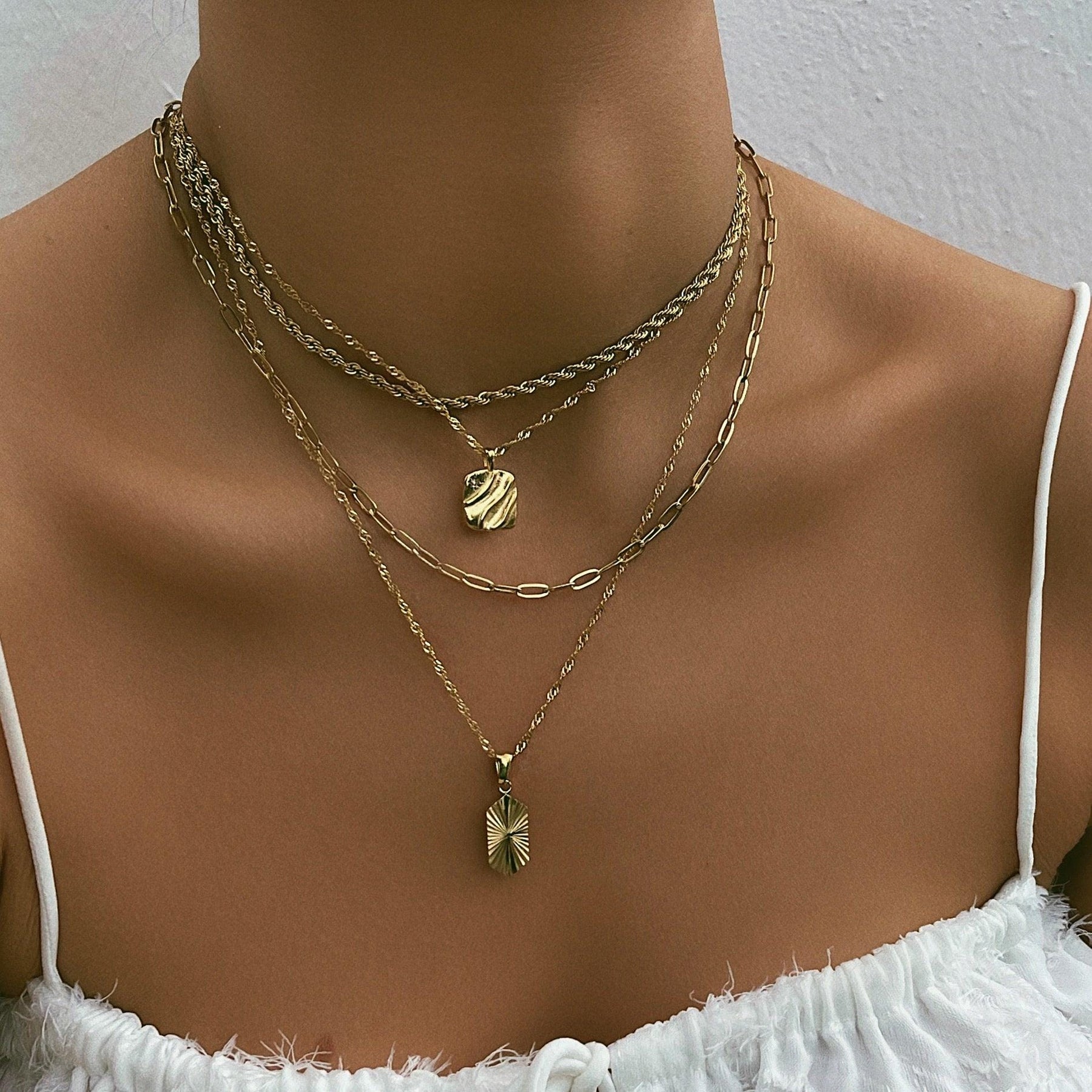 BohoMoon Stainless Steel Aster Necklace Gold