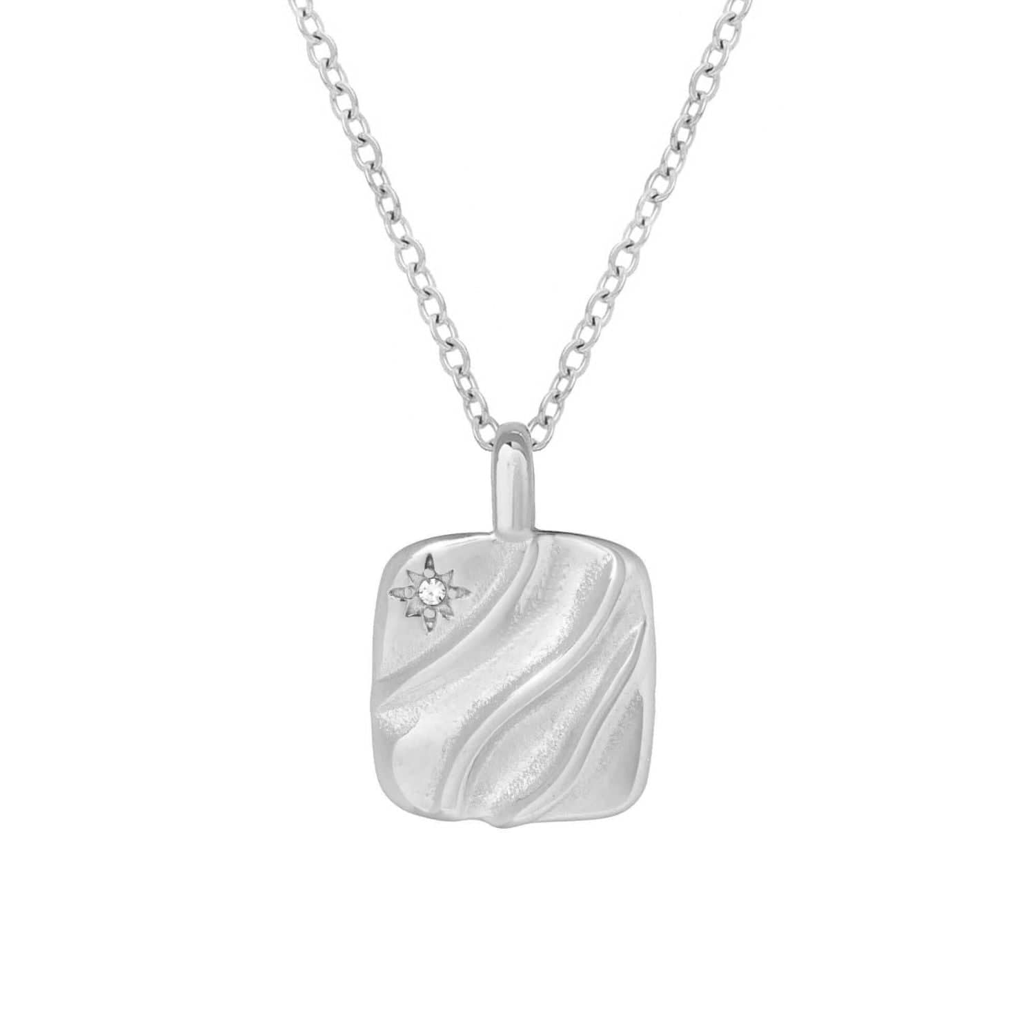 BohoMoon Stainless Steel Aster Necklace Silver