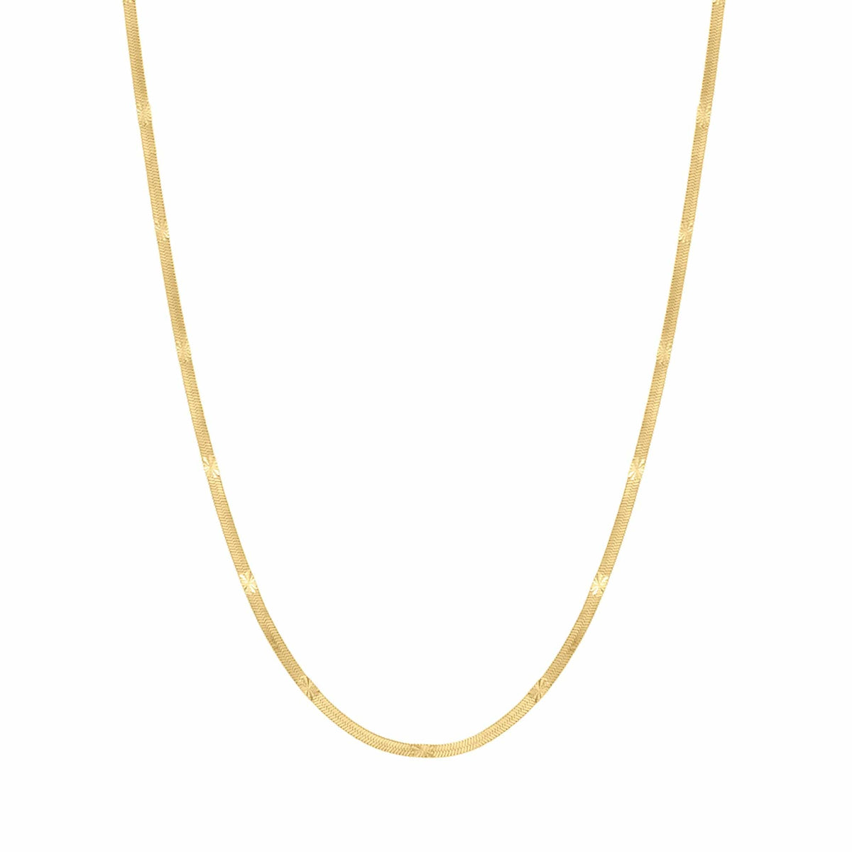 BohoMoon Stainless Steel Astrid Herringbone Necklace Gold