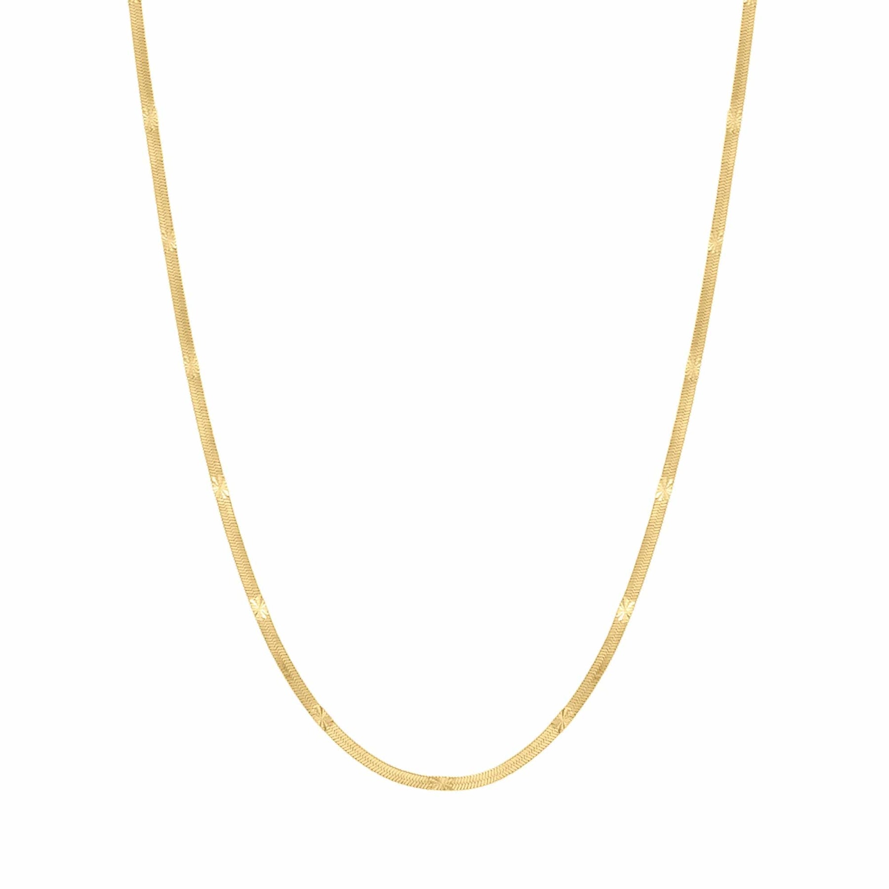 BohoMoon Stainless Steel Astrid Herringbone Necklace Gold