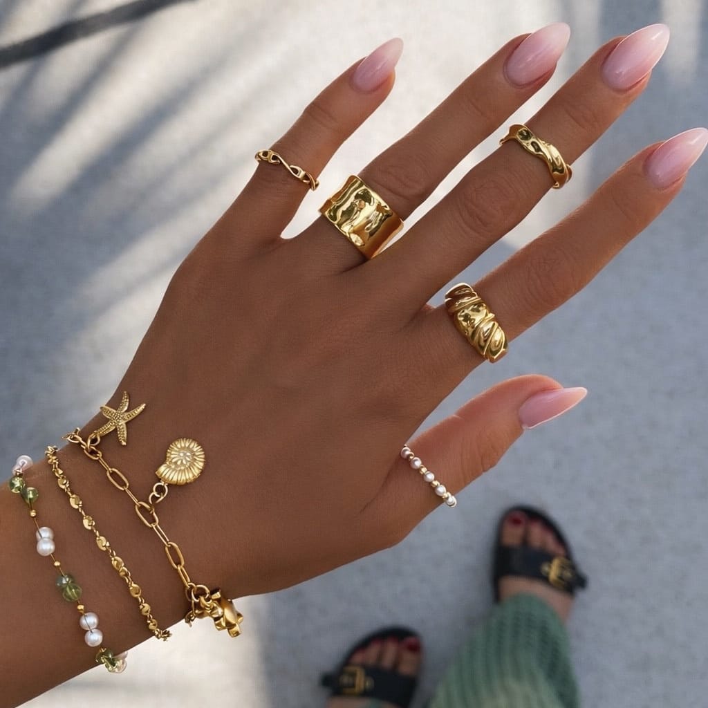 Bohomoon Stainless Steel August Pearl Ring