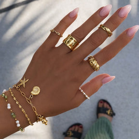 Bohomoon Stainless Steel August Pearl Ring