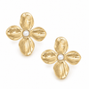 Bohomoon Stainless Steel Aurelie Flower Pearl Stud Earrings