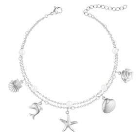 Bohomoon Stainless Steel Aussie Pearl Anklet