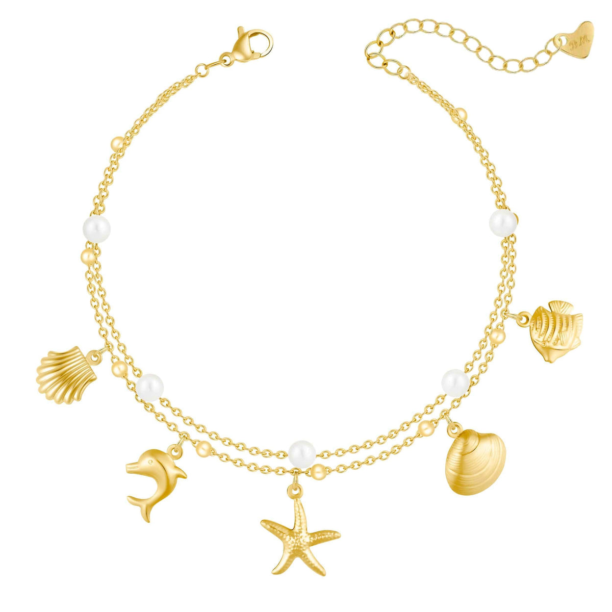 Bohomoon Stainless Steel Aussie Pearl Anklet