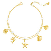 Bohomoon Stainless Steel Aussie Pearl Anklet