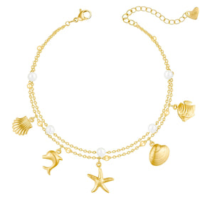Bohomoon Stainless Steel Aussie Pearl Anklet