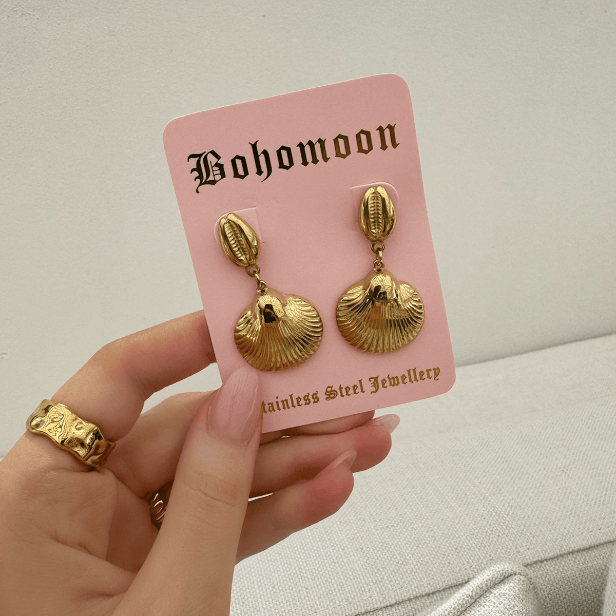 Bohomoon Stainless Steel Bahamas Stud Earrings