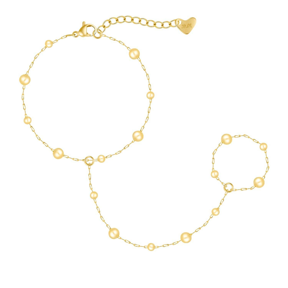 Bohomoon Stainless Steel Bailey Hand Chain Bracelet