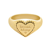 BohoMoon Stainless Steel Be Kind Always Ring Gold / US 4 / UK H / EUR 46 / (xxsmall)