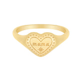 Bohomoon Stainless Steel Engraved Heart Mama Ring