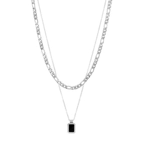 BohoMoon Stainless Steel Belle Layered Necklace Silver