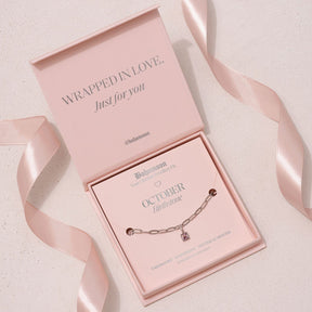 Bohomoon Stainless Steel Birthstone Bracelet