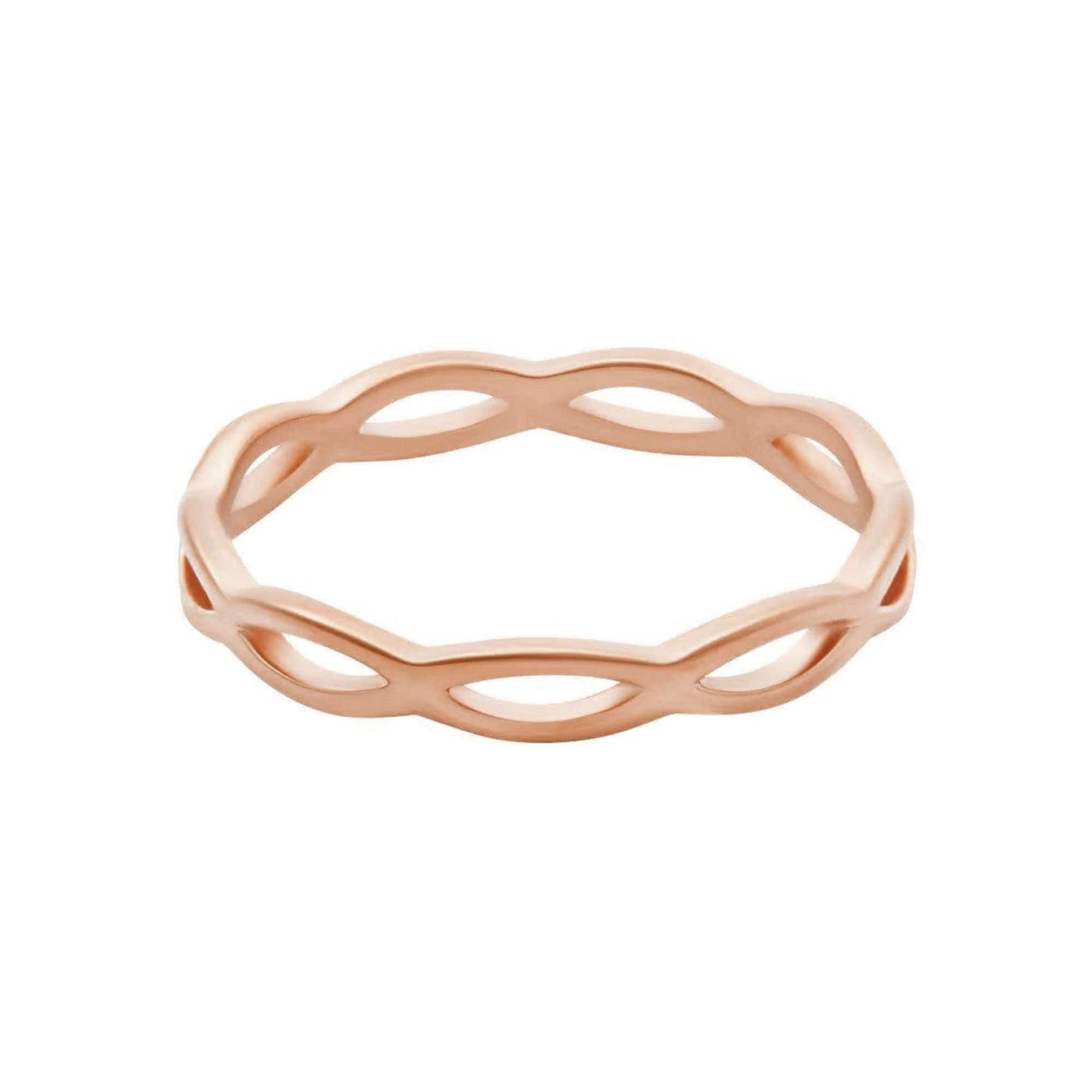 BohoMoon Stainless Steel Blair Ring Rose Gold / US 3 / UK F / EUR 44 / (midi)