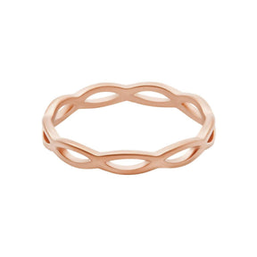 BohoMoon Stainless Steel Blair Ring Rose Gold / US 3 / UK F / EUR 44 / (midi)