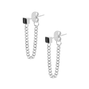 BohoMoon Stainless Steel Blake Stud Earrings Silver