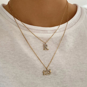 BohoMoon Stainless Steel Bliss Initial Necklace