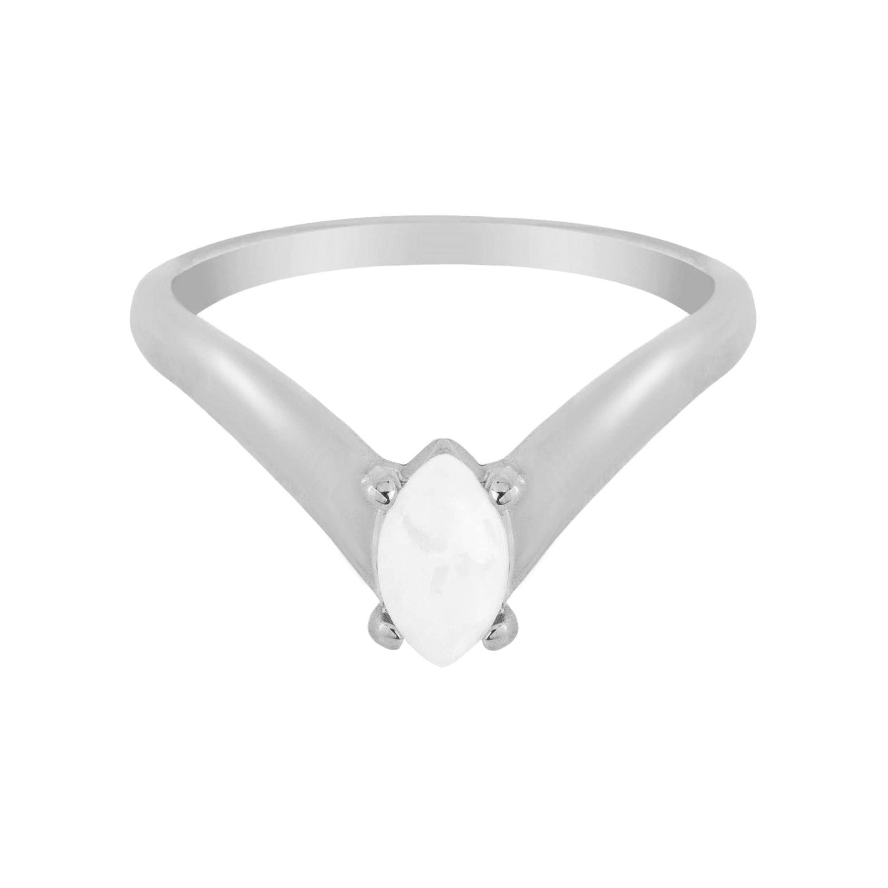 BohoMoon Stainless Steel Bonita Opal Ring Silver / US 5 / UK J / EUR 49 (x small)