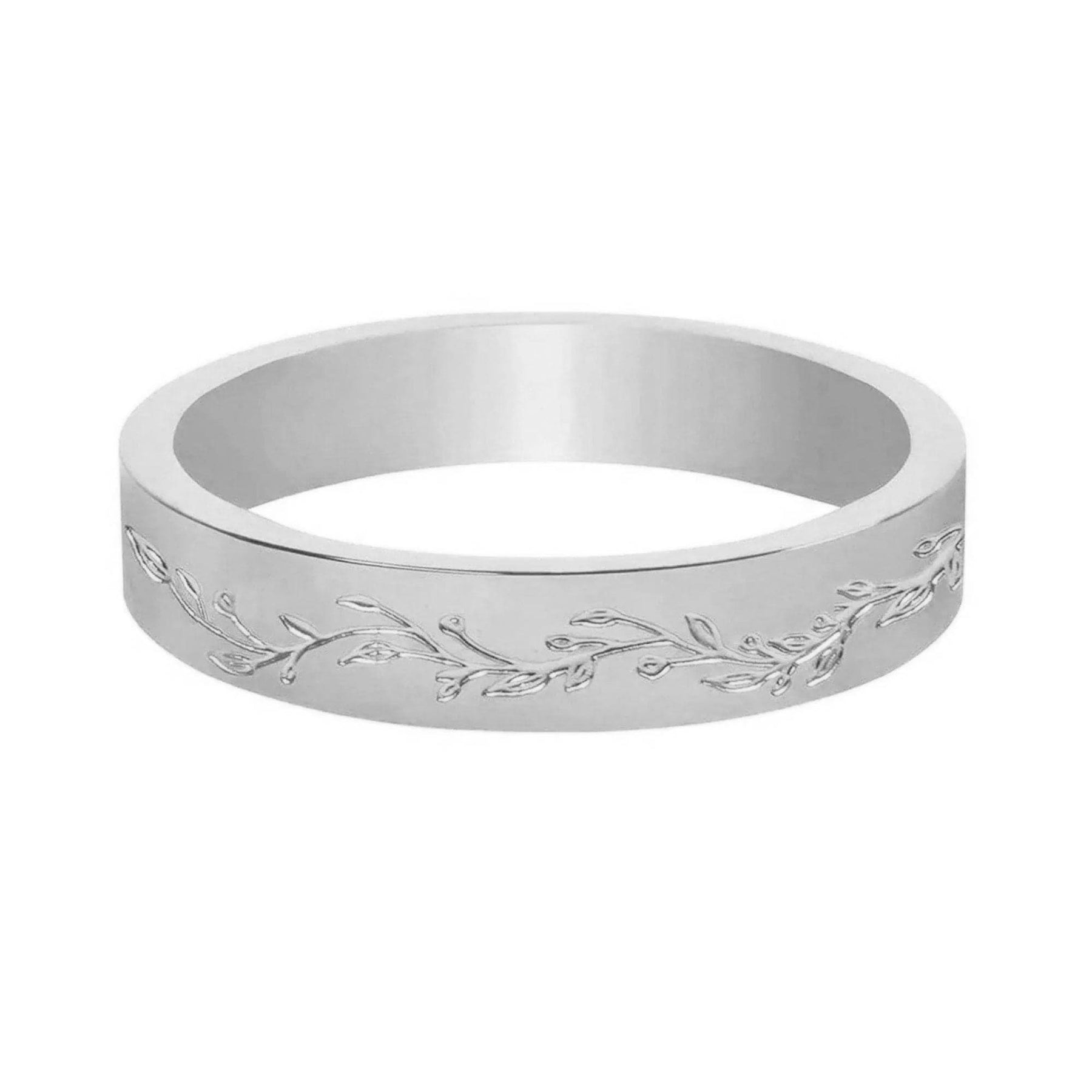 BohoMoon Stainless Steel Botanical Ring Silver / US 4 / UK H / EUR 46 / (xxsmall)