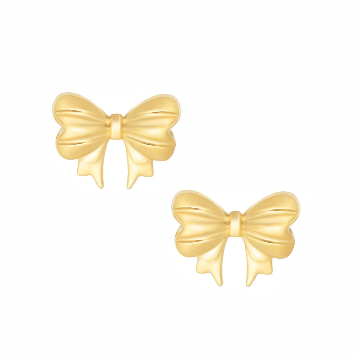 BohoMoon Stainless Steel Bow Stud Earrings Gold